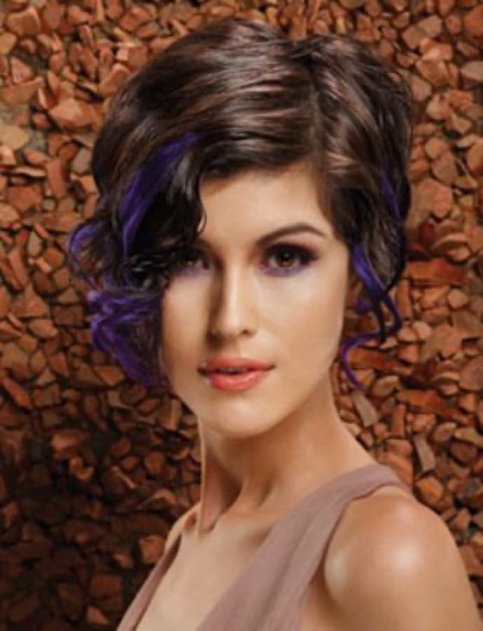 Dimensional Violet: Hand-painted balayage + violet glaze